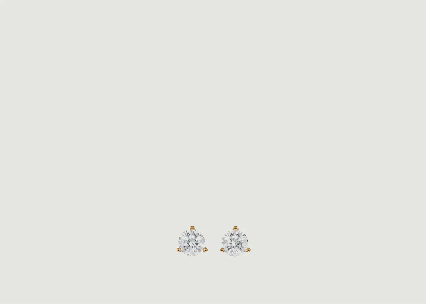 Boucles d'oreilles Pur.e 0.25ct en or jaune 18ct recyclé Loyal.e