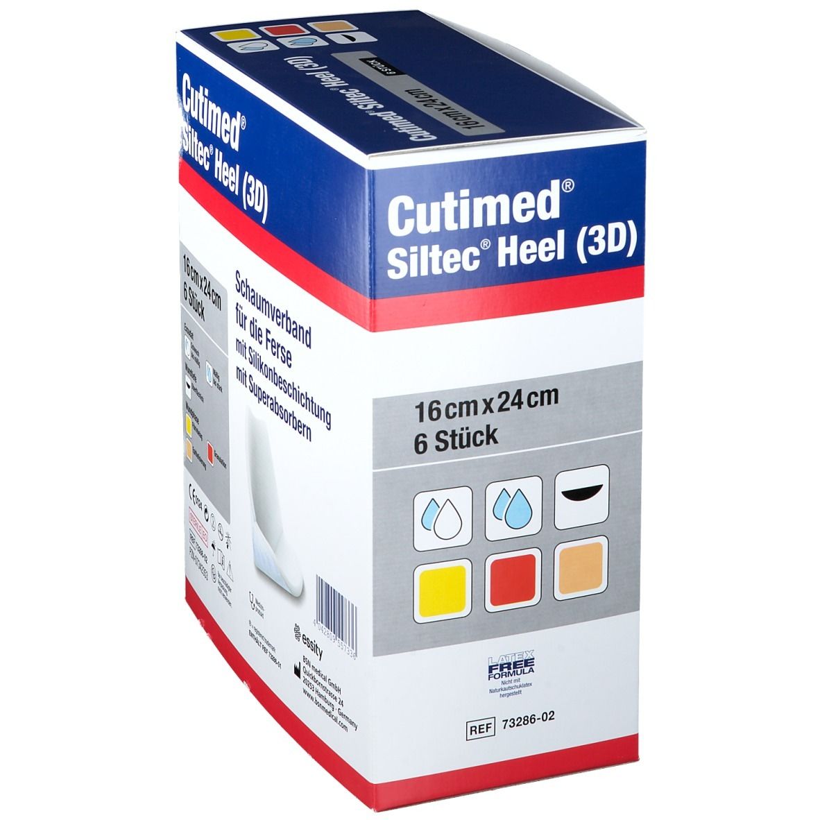 Cutimed® Siltec® Heel 3D 16 cm x 24 cm