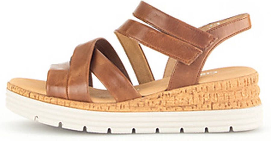 GABOR Sandalen met Hak Dames 702.2 Maat: 42 5 Materiaal: Leer Kleur: Camel