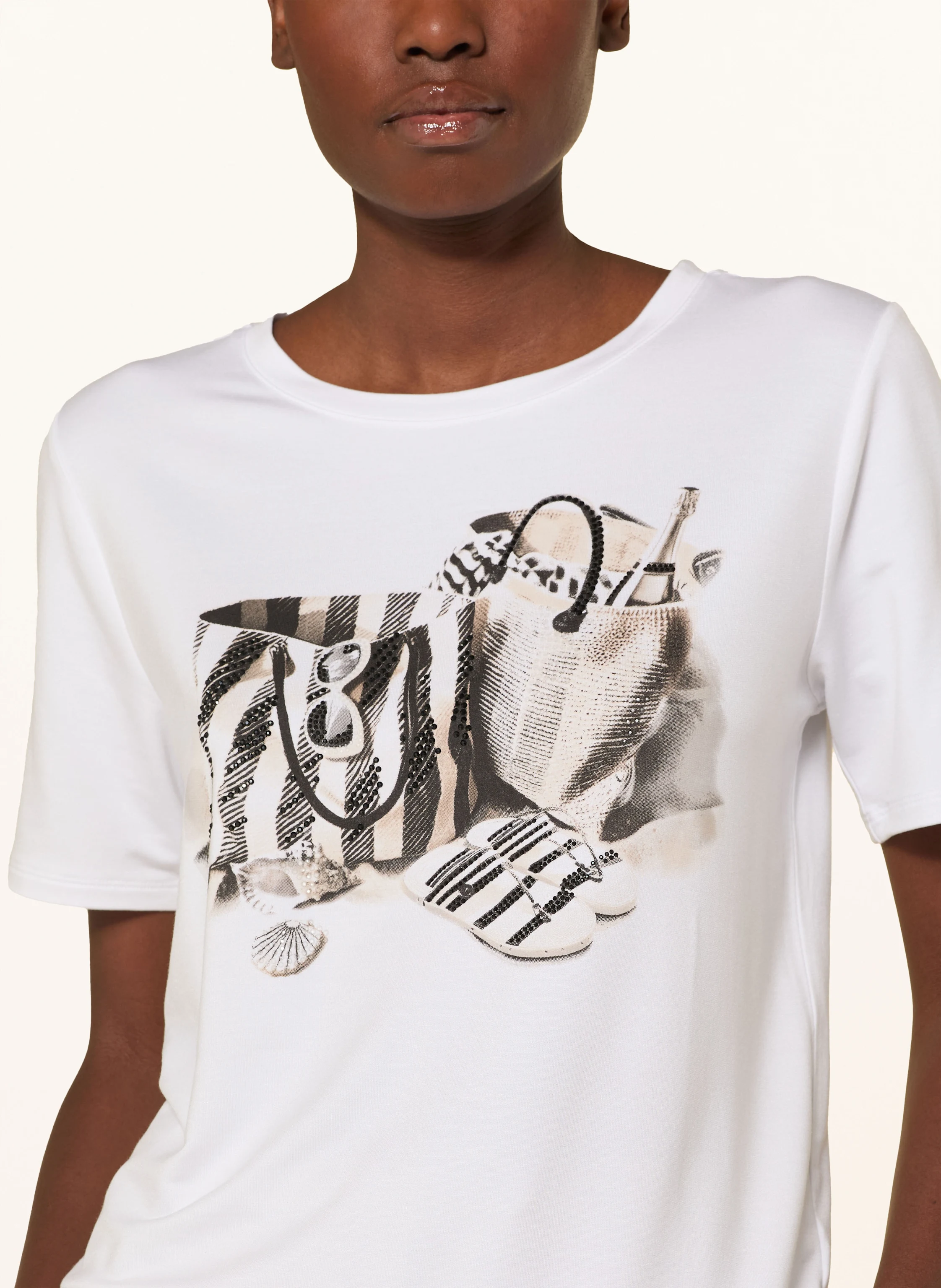 monari T-Shirt mit Schmucksteinen