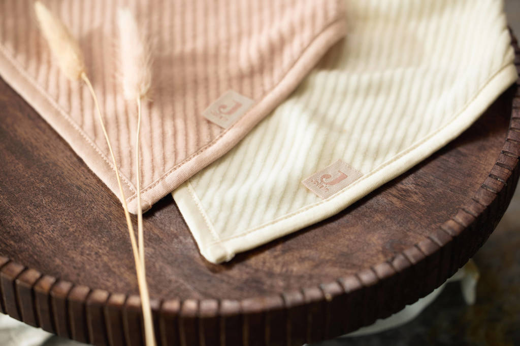 bandana slab Velvet Rib - set van 2 Wild Rose/Ivory
