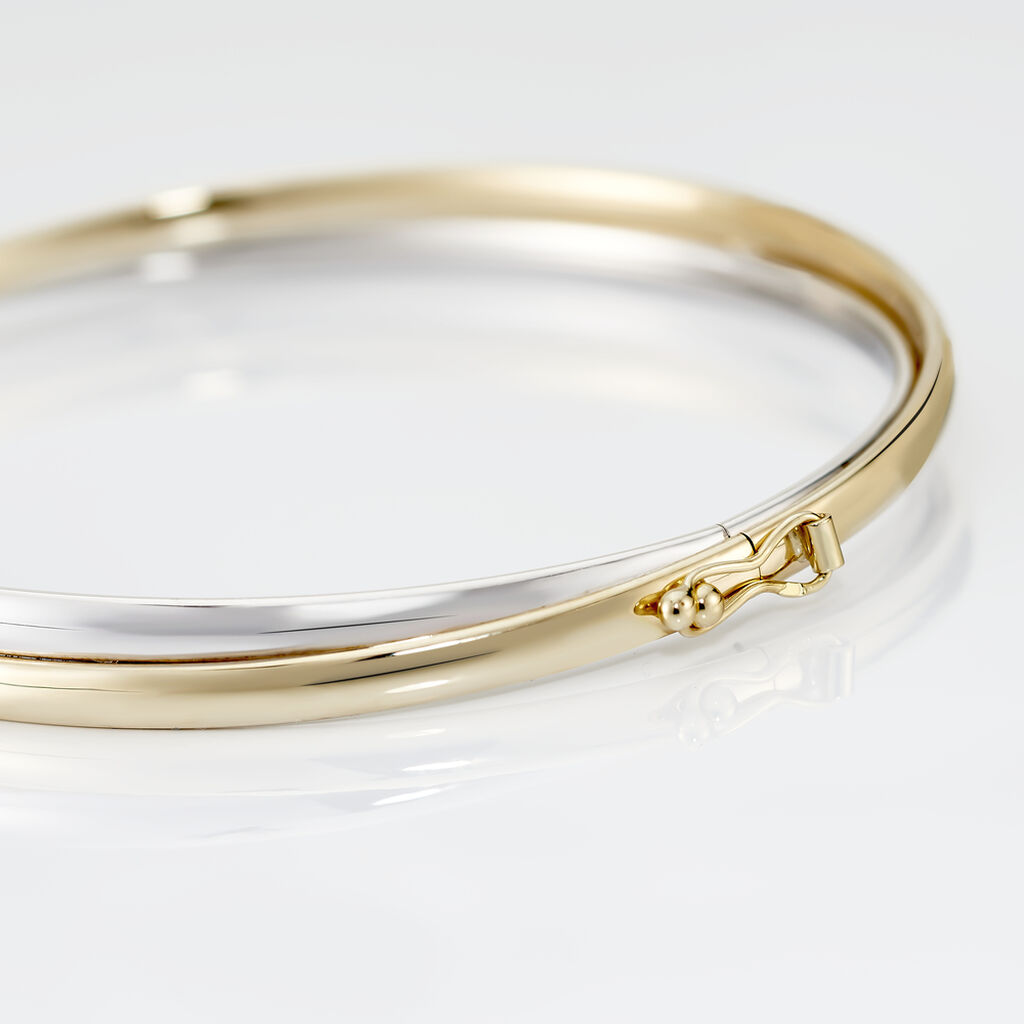 Bracelet Jonc Catalin 2 Fils Flexibles Or Bicolore