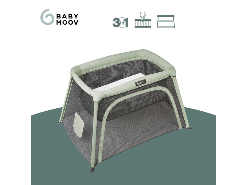 Babymoov Reisebett 3in1 Moov & Comfy Neugeboreneneinsatz, Reisebettchen und Laufstall für unterwegs