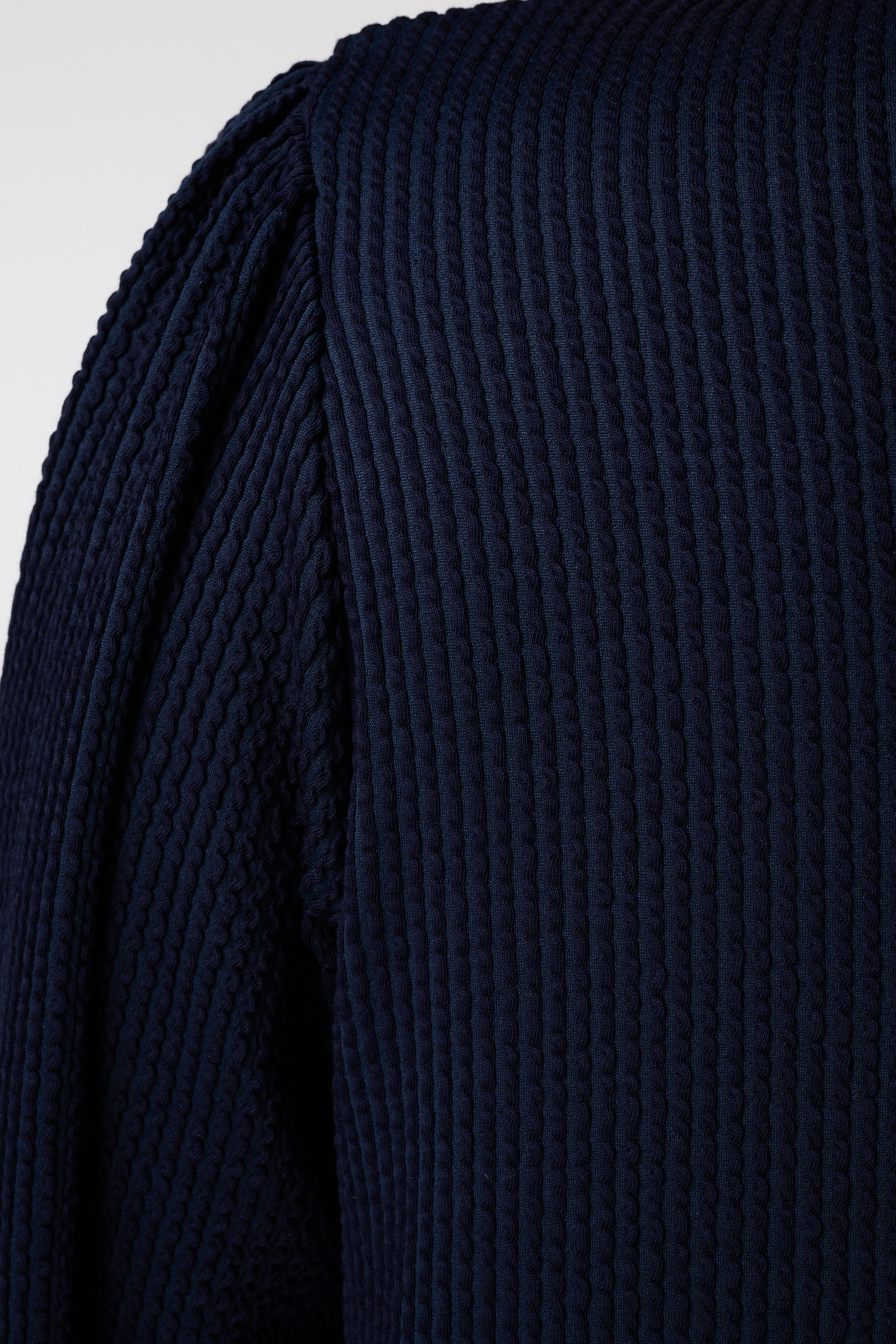 Rechte jurk met pofmouw Navy blauw