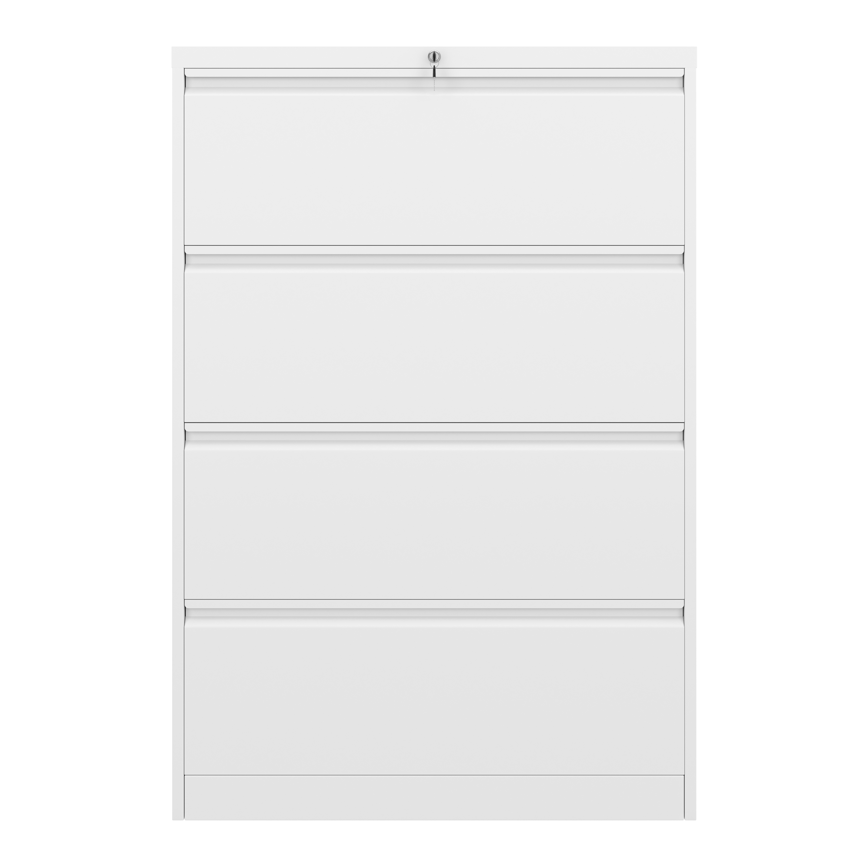 Aktenschrank mit 4 Schubladen 90 x 133 cm weiss