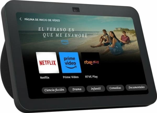 Amazon B0BLS3B3QL, Amazon Alexa, rektangel, antrasitt, tysk, engelsk, spansk, fransk, italiensk, Android, Fire OS, iOS, 20,3 cm (8