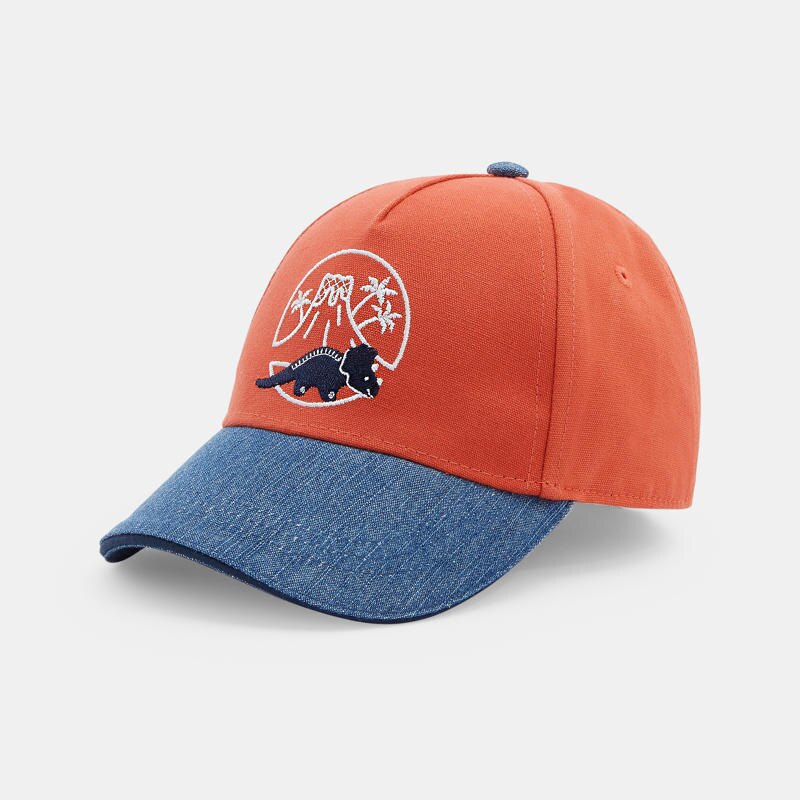 Casquette bi-matière dinosaure orange bébé garçon Orange