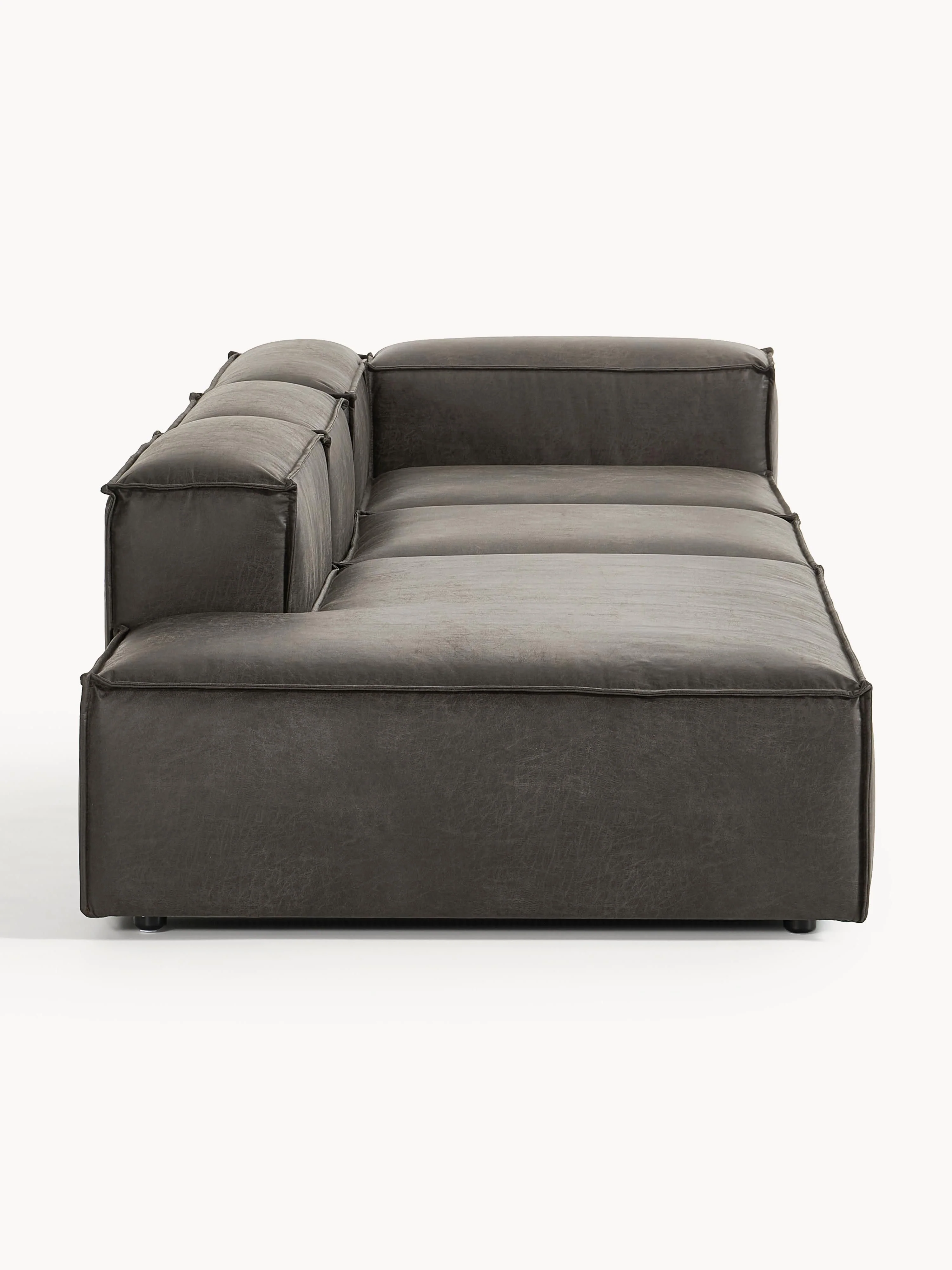 Modulaire XL chaise longue Lennon van gerecycled leer