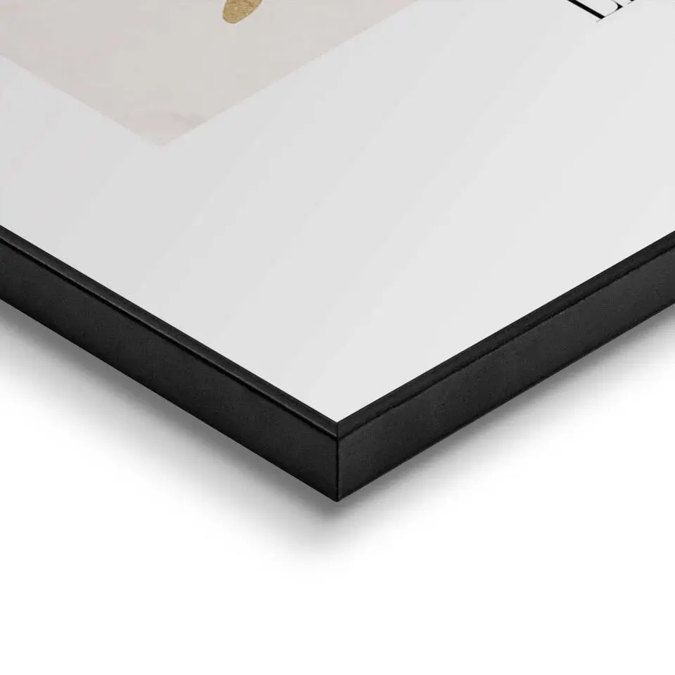 Set poster met lijst - Natuur met gouden twist