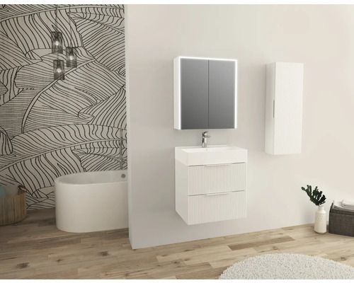 Jungborn QUATTRO/SEDICI hoge kast, BxHxD 35 x 100 x 20 cm, frontkleur wit mat, 55719