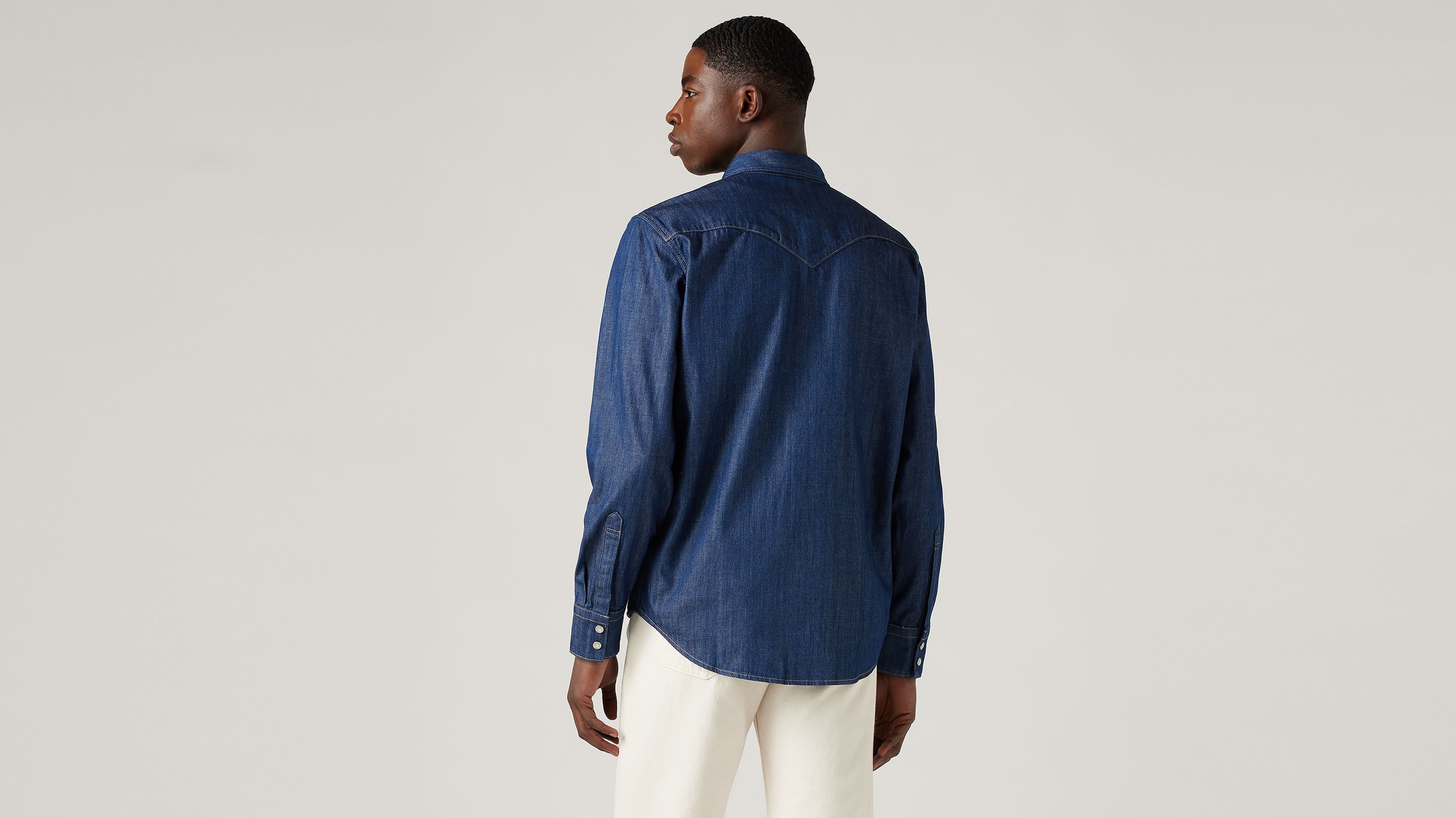 Chemise Barstow Western - Red Cast Rinse Marbled - Bleu