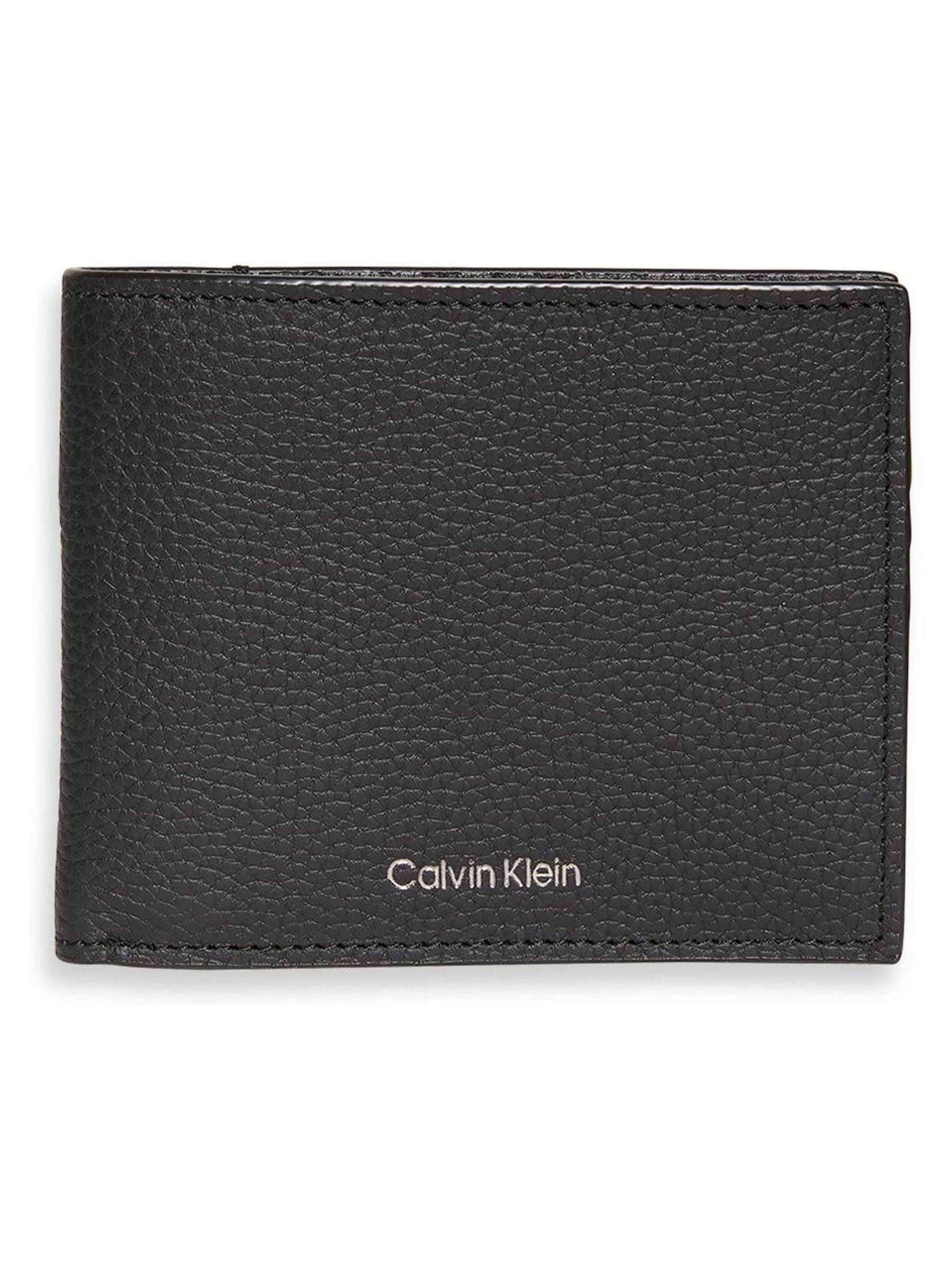 Zwart - Calvin Klein Foil Embossed Logo Bifold Wallet