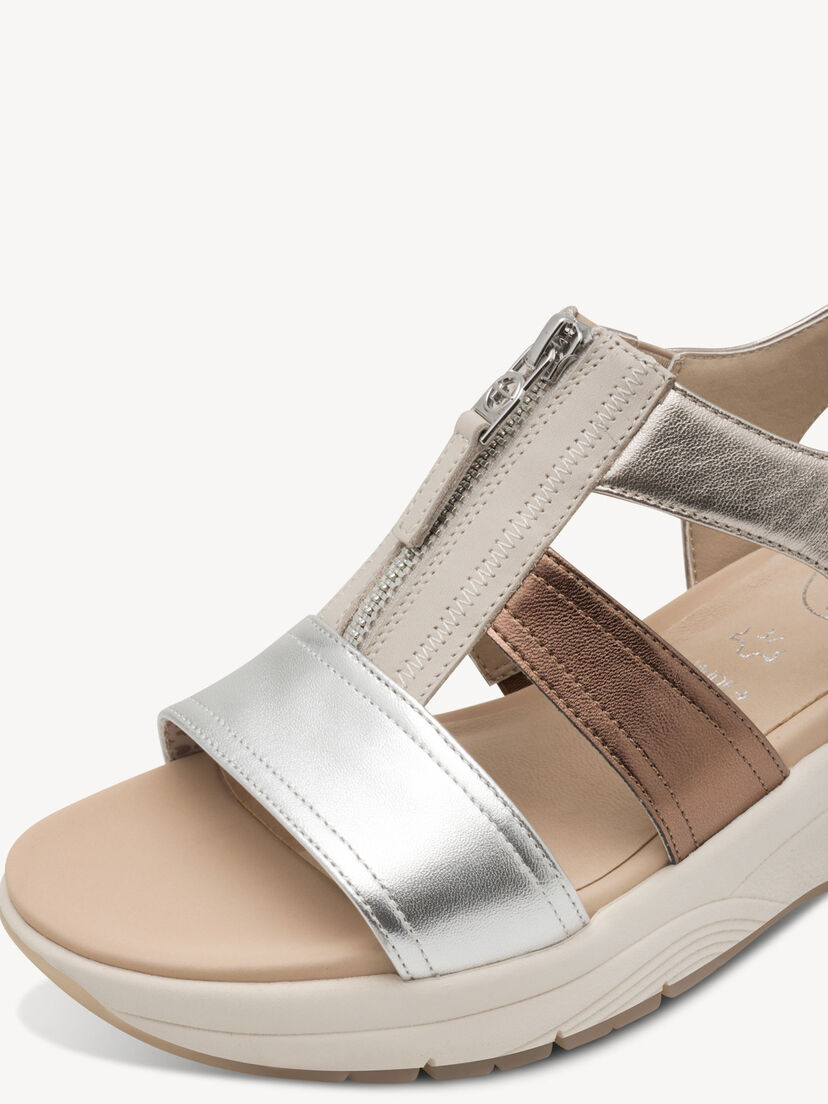 Leren Sandaal - metallic