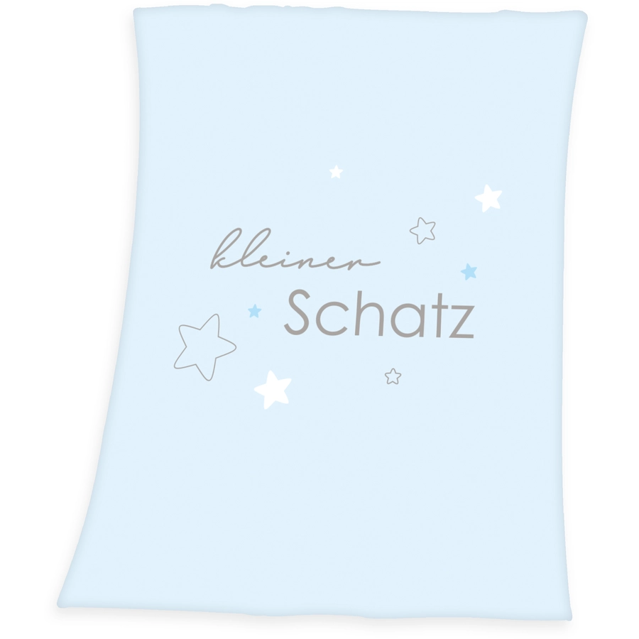 babybest® Microfaserflauschdecke Kleiner Schatz hellblau