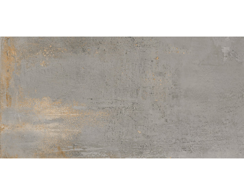 Porseleinen terrastegel Metallic Steel Black gerectificeerde rand 120 x 60 x 2 cm