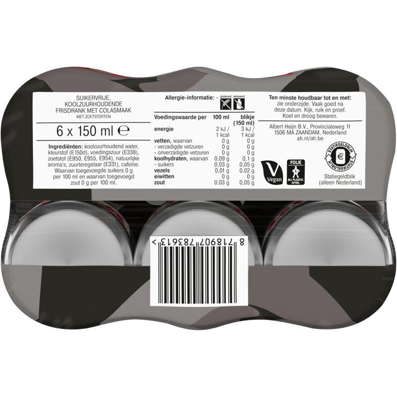 AH Cola no sugar mini 6-pack