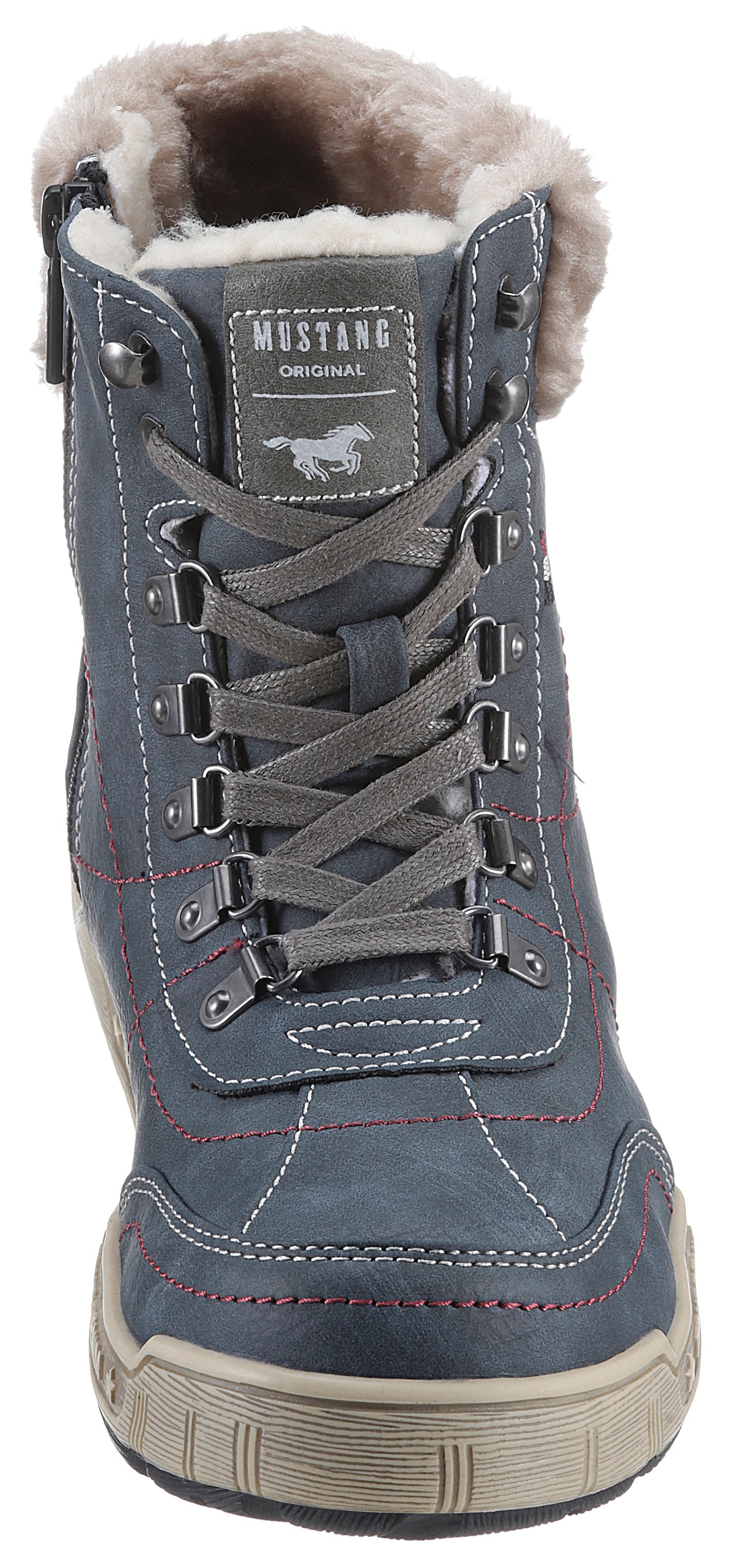 Mustang Shoes Winterboots  mit Kunstfellkragen in Weite G = weit