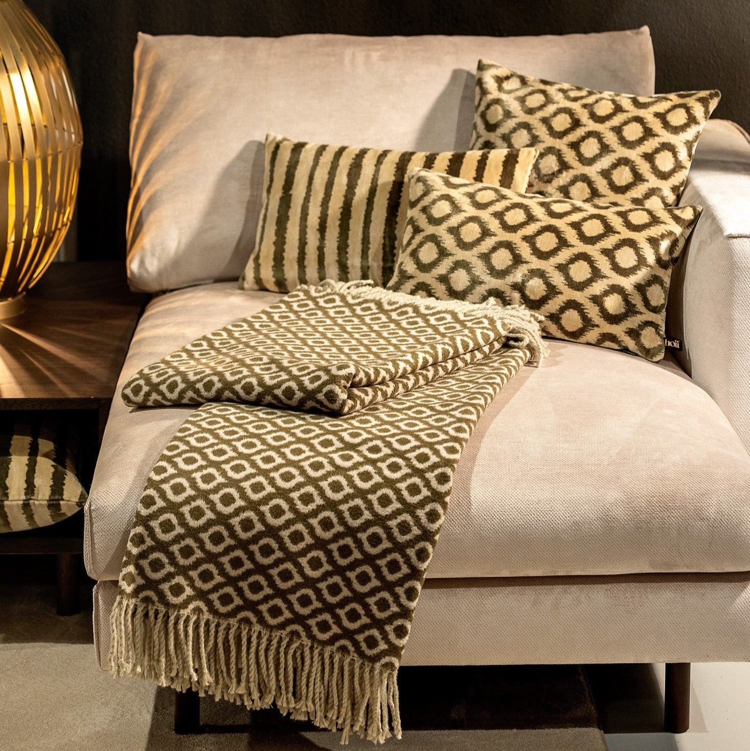 ISABELLA | Plaid | 150x200 cm Military Olive | Groen | Uni | Hoii