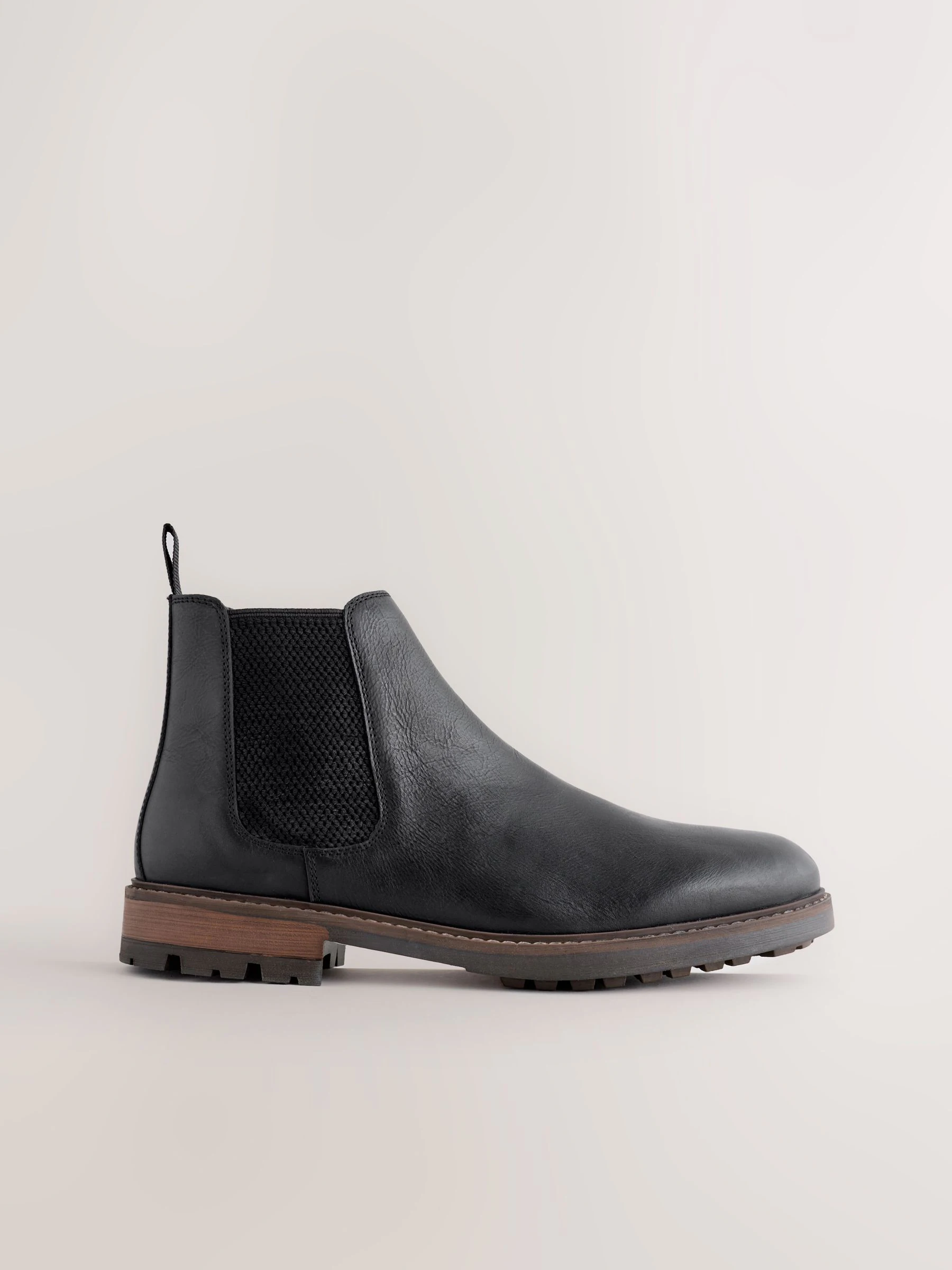 Zwart - Casual leren chelsea-laars