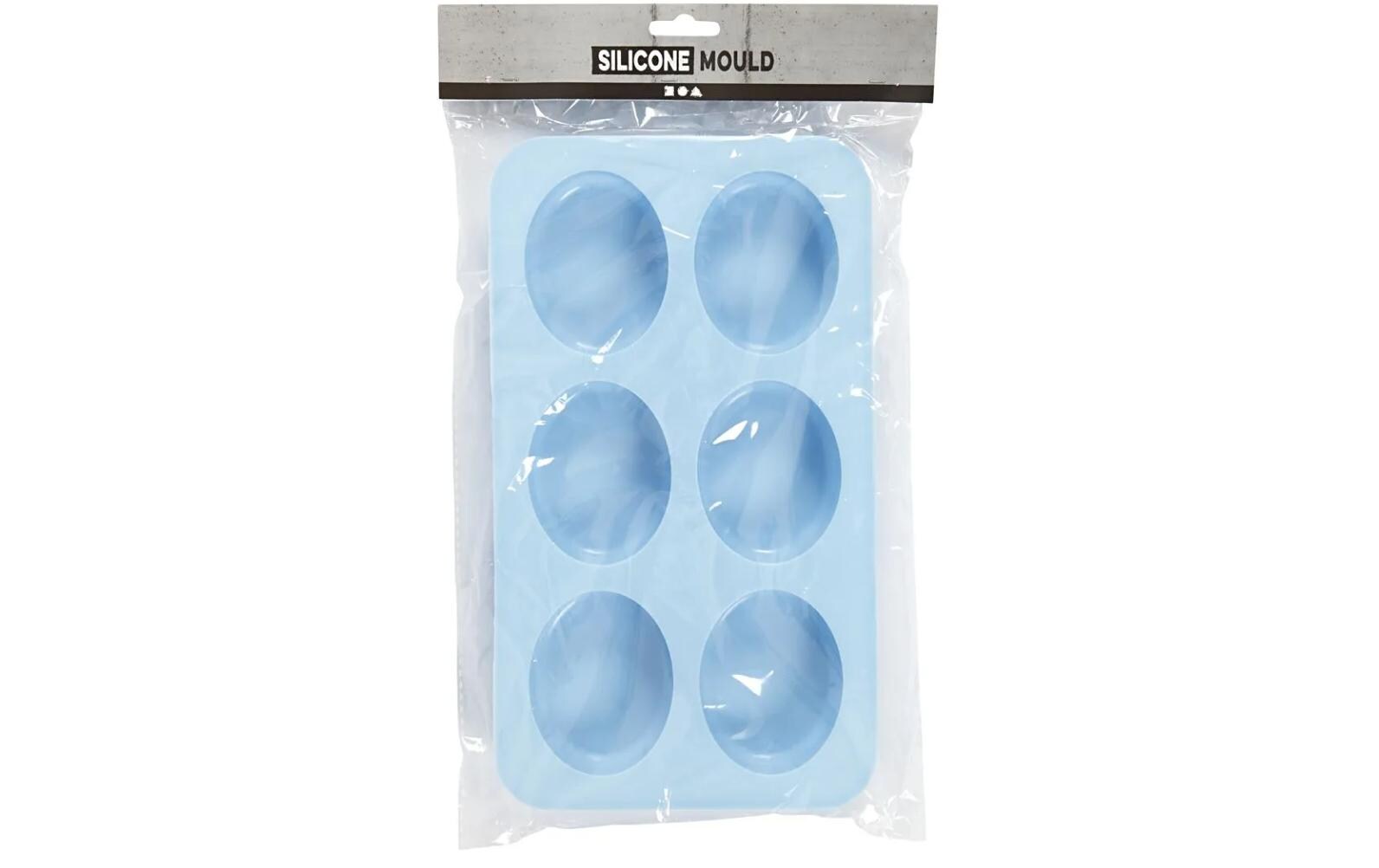 Giessform Oval 6 x 7.7 x 2.3 cm, SilikonGiessform für Eigenherstellung