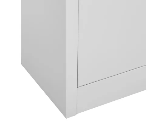 Armoire de bureau Gris clair 90x40x180 Acier 3