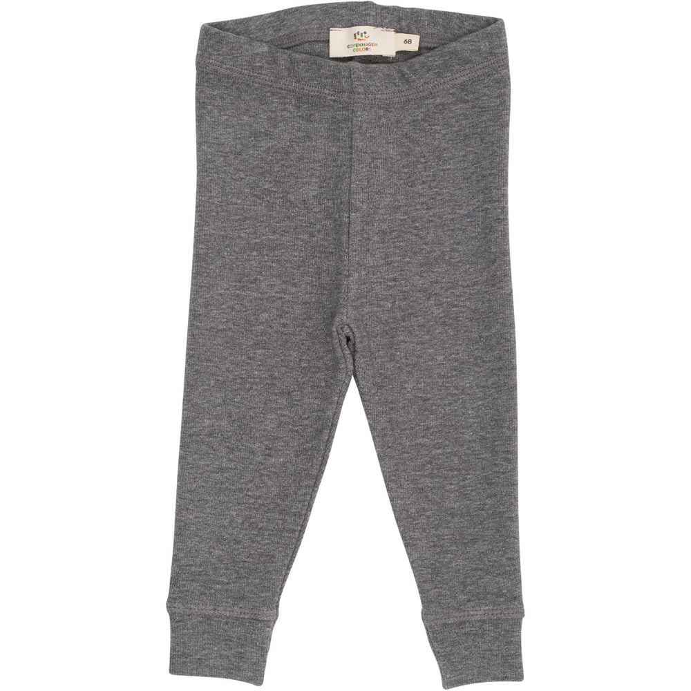 Køb COPENHAGEN COLORS Grey Mel. Modal Rib Leggings