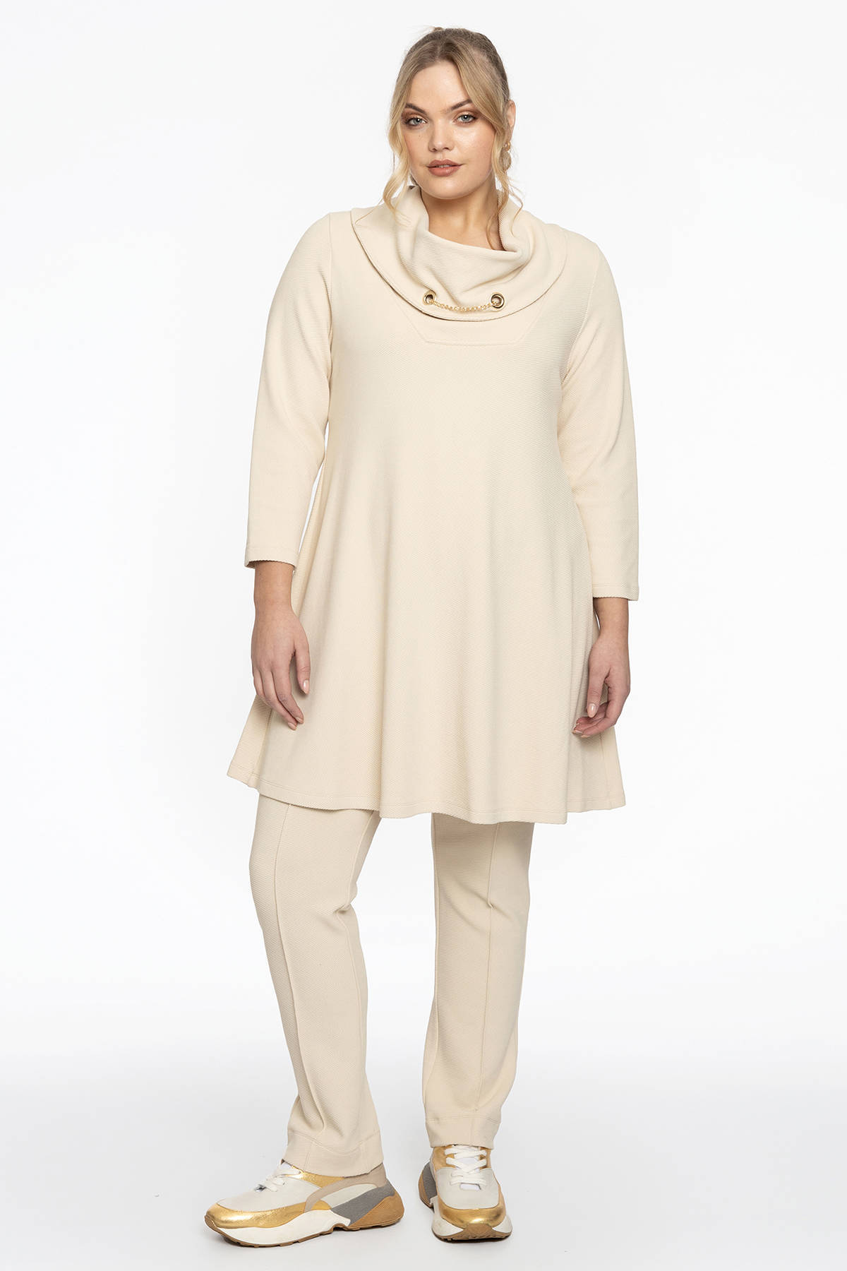 YOEK straight fit pantalon ecru