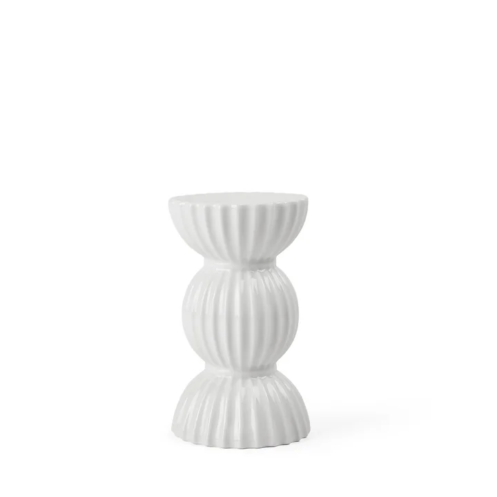 Lyngby Porcelæn - Lyngby Tura Kerzenständer, H 14 cm, weiss