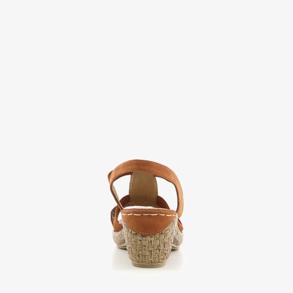 Blue Box dames sandalen met hak cognac