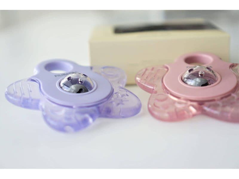 Filibabba Beissring Cooling Star 2er Set Rose Mix Kühlbeissringe zur Beruhigung des gereizten Zahnfleisches