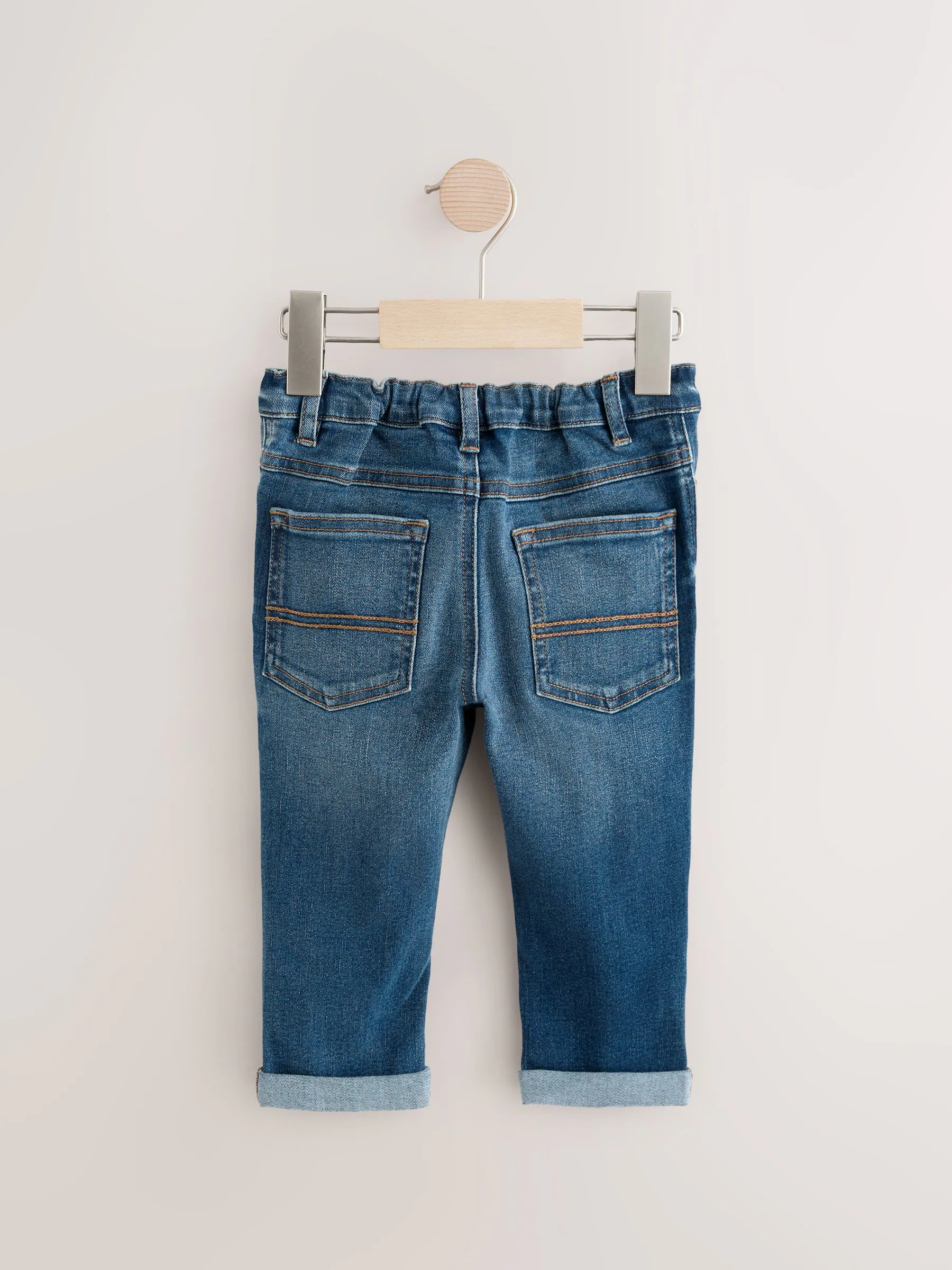 Middenblauw denim - Comfortabele jeans met stretch (3 mnd-7 jr)