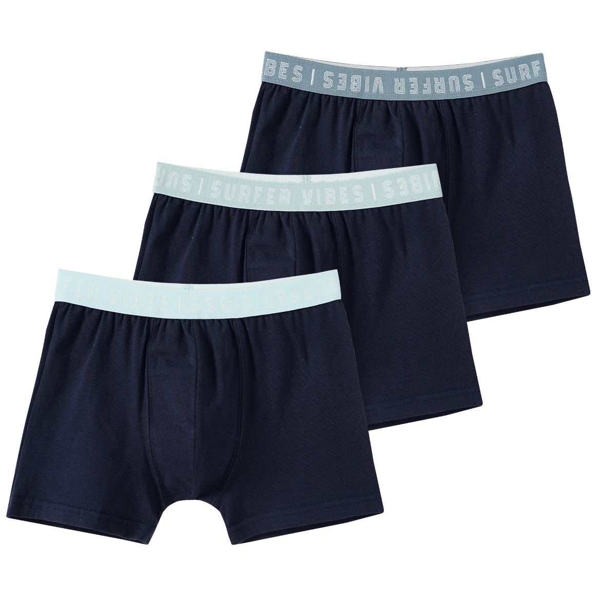 Yigga 3 Jungen Boxer mit Webbund dunkelblau