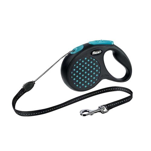 Guia extensível Flexi de 5m para cães pequenos, azul