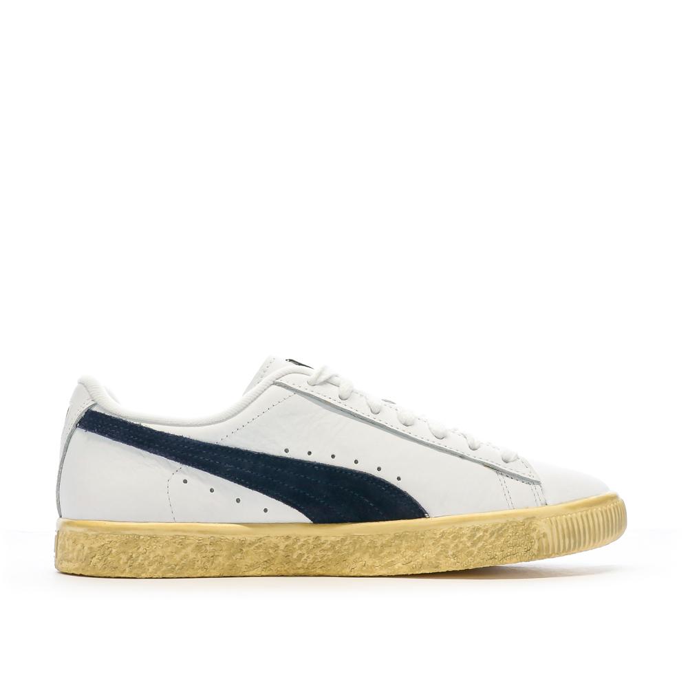 Puma Baskets Blanc/Marine Homme Puma Clyde Vintag