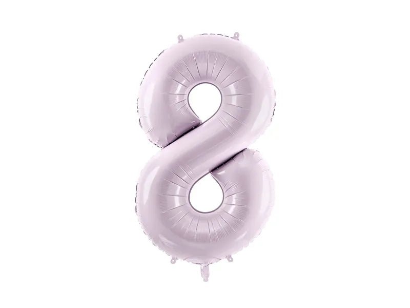 8 Jaar Cijfer Ballon Paars Leeg 72cm