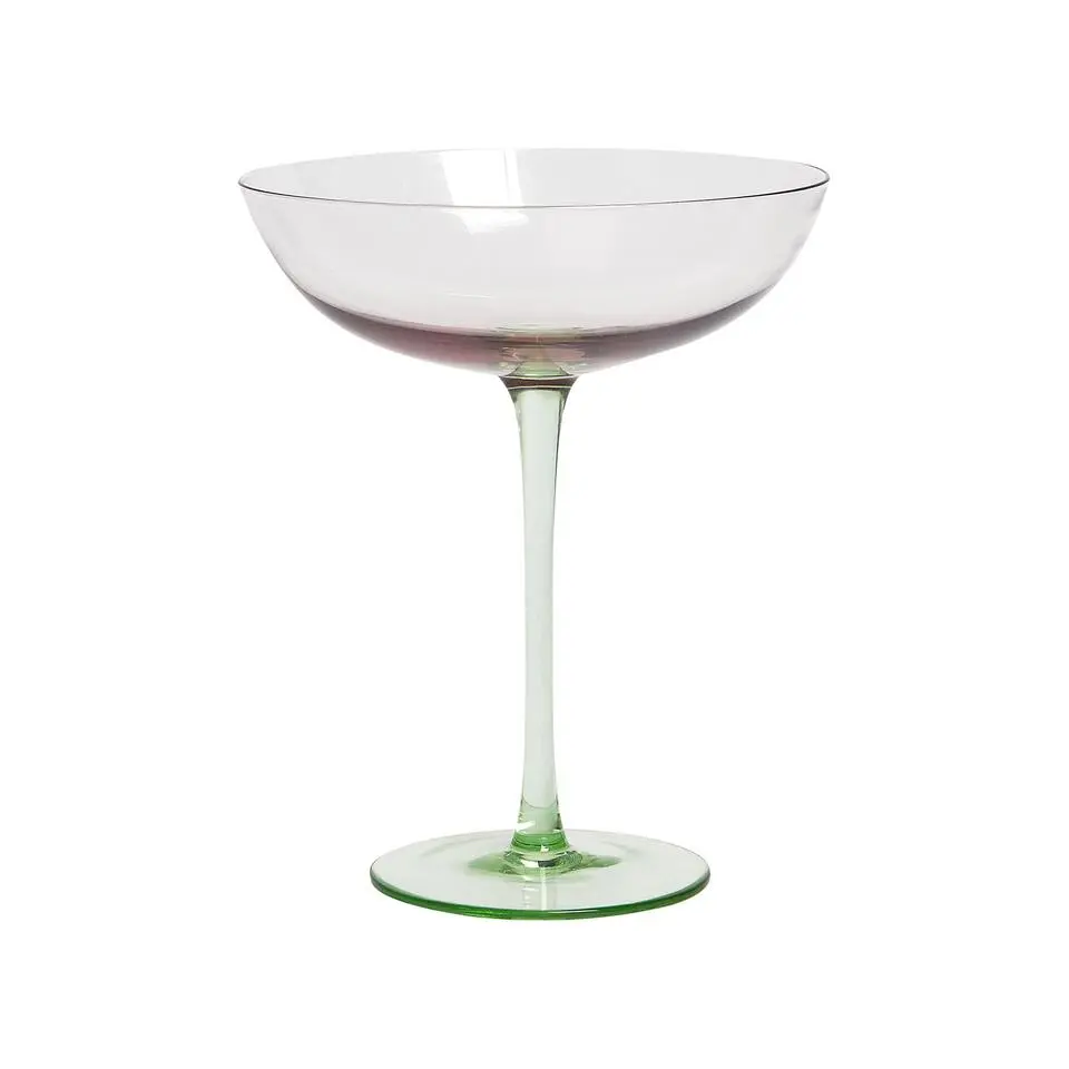 DIOPSIDE - Martiniglazen set van 4 - Roze/Groen - Glas