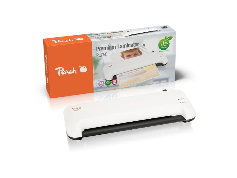 Peach Bürogeräte Laminiergerät PL750 A4 125 µm Energieeffizientes Heisslaminiergerät