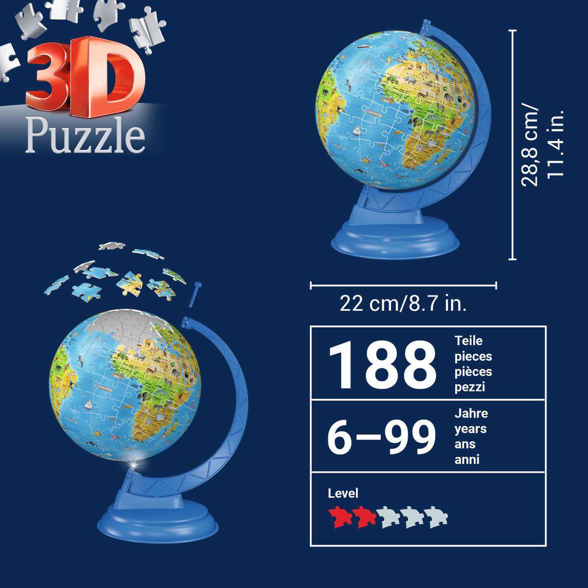 Ravensburger Spiel Kinderglobus mit Licht deutsch
