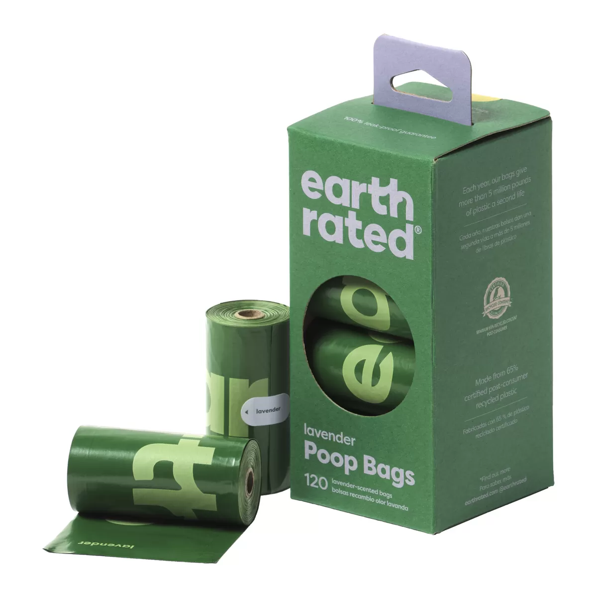 Earth Rated hundeposer m. duft, miljøvenlige  - 120 stk.