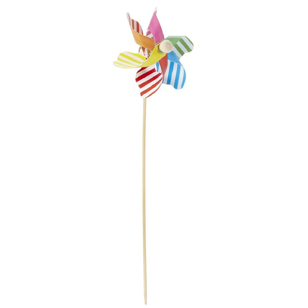 Moulin à vent multicolore Ø9xH25cm
