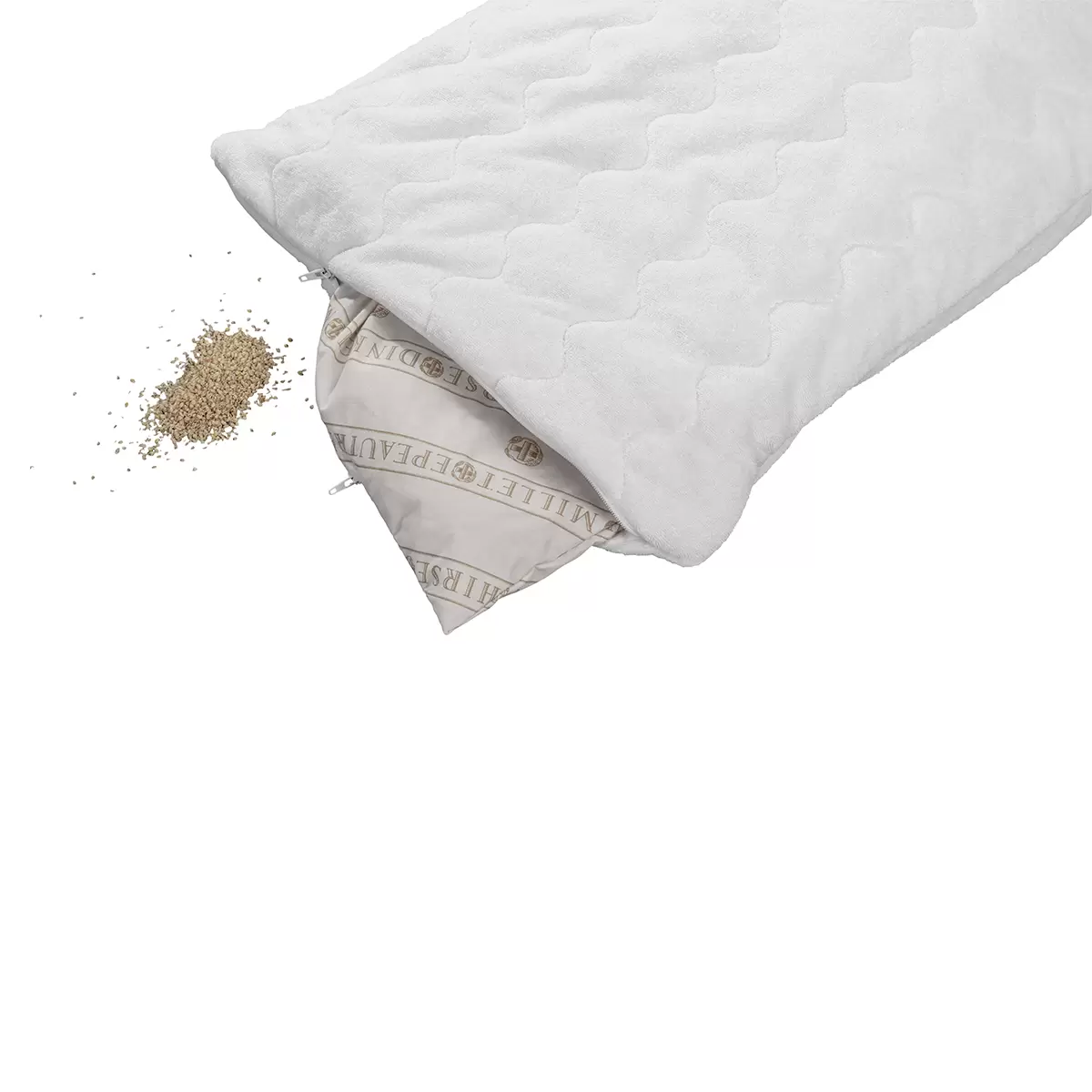 Hirsekissen mit Frottee-Bezug Merle - billerbeck Edition