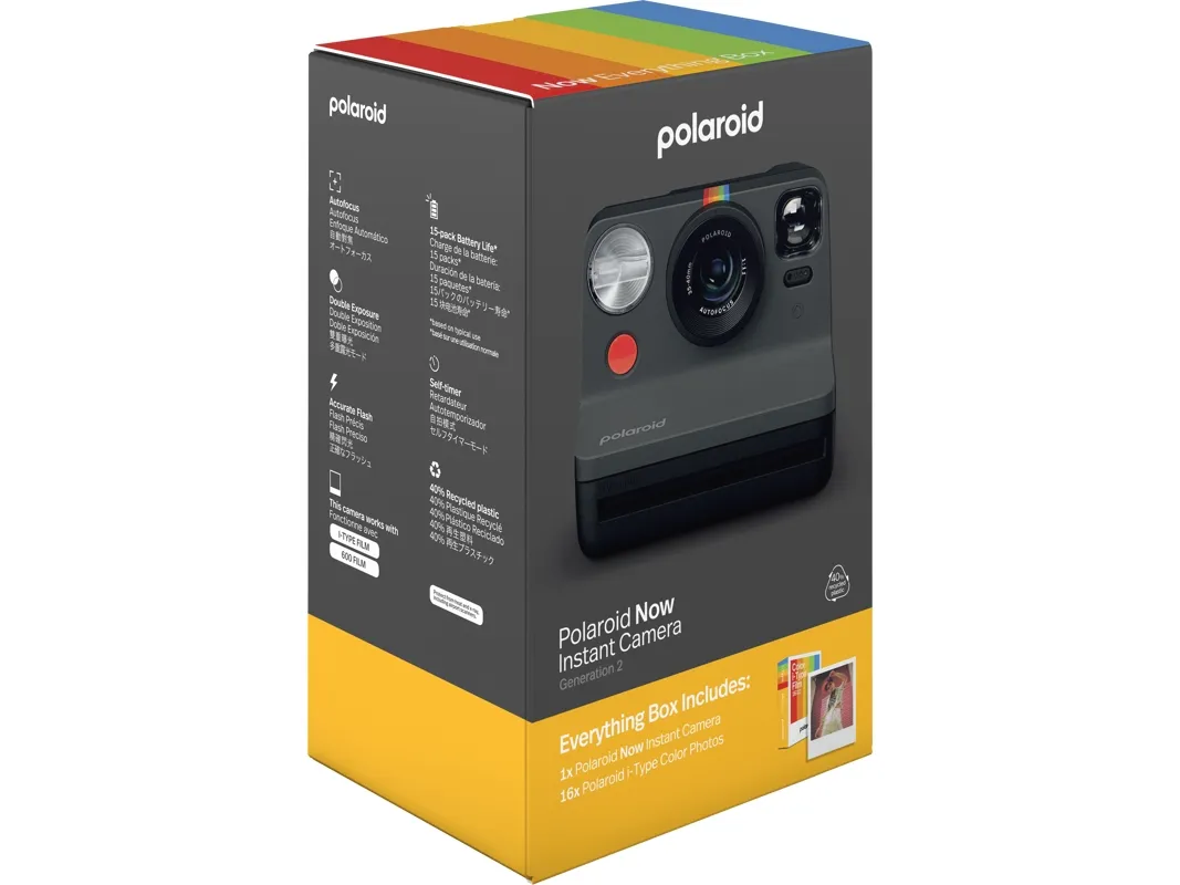 Polaroid Now Gen 2 E-Box Sort & Hvid, Sort, Hvid, 665 g, 112,2 mm, 95,5 mm, 150,2 mm, 135 mm