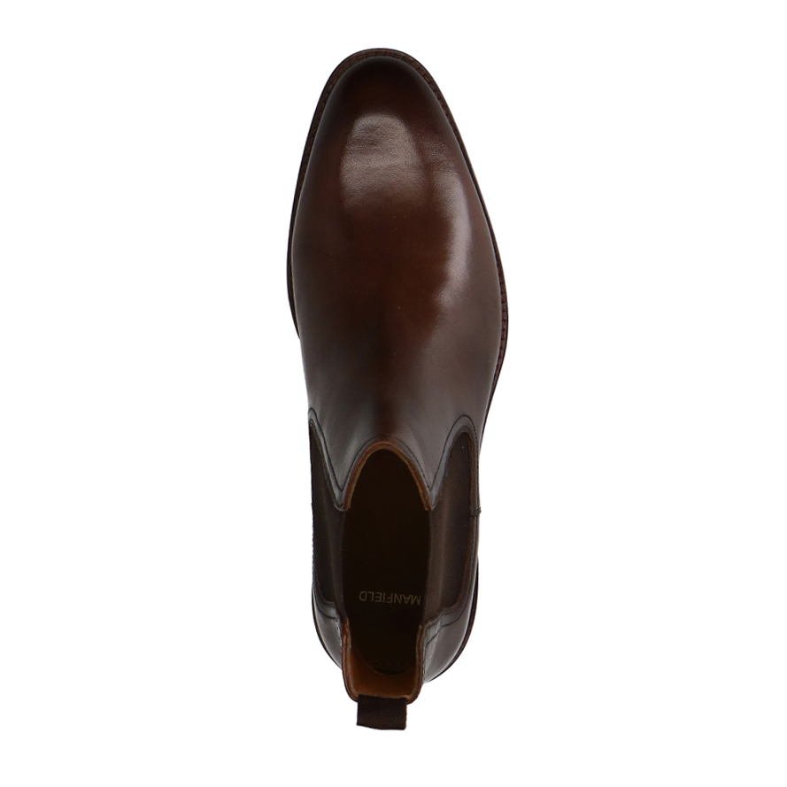 Bruine leren chelsea boots