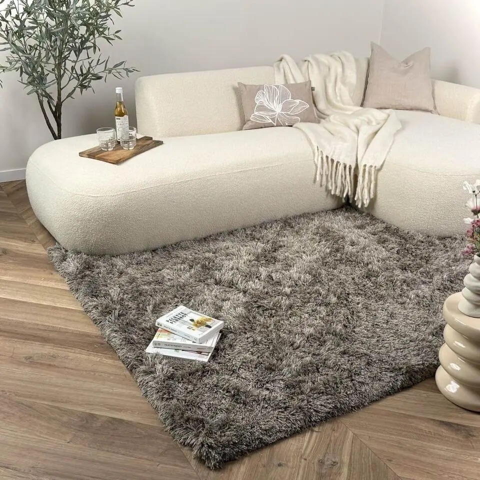 Interieur05 Hoogpolig vloerkleed Nika Antraciet - 160 x 230 cm