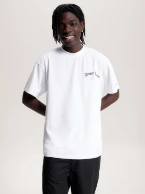 Camiseta Relaxed Fit com Logo nas Costas