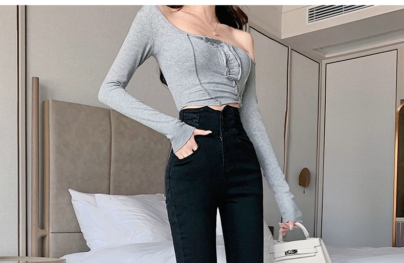 Notica - High Rise Washed Skinny Jeans