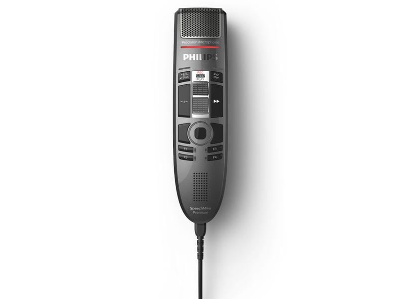 Philips Diktiermikrofon SpeechMike Pro Premium Barcode 3810 Diktiermikrofon für erstklassige Aufnahmen mit Schiebeschalter