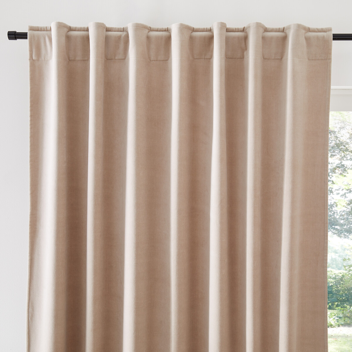LA REDOUTE INTERIEURS<br>Cortina térmica em veludo com laços ocultos, Veludo