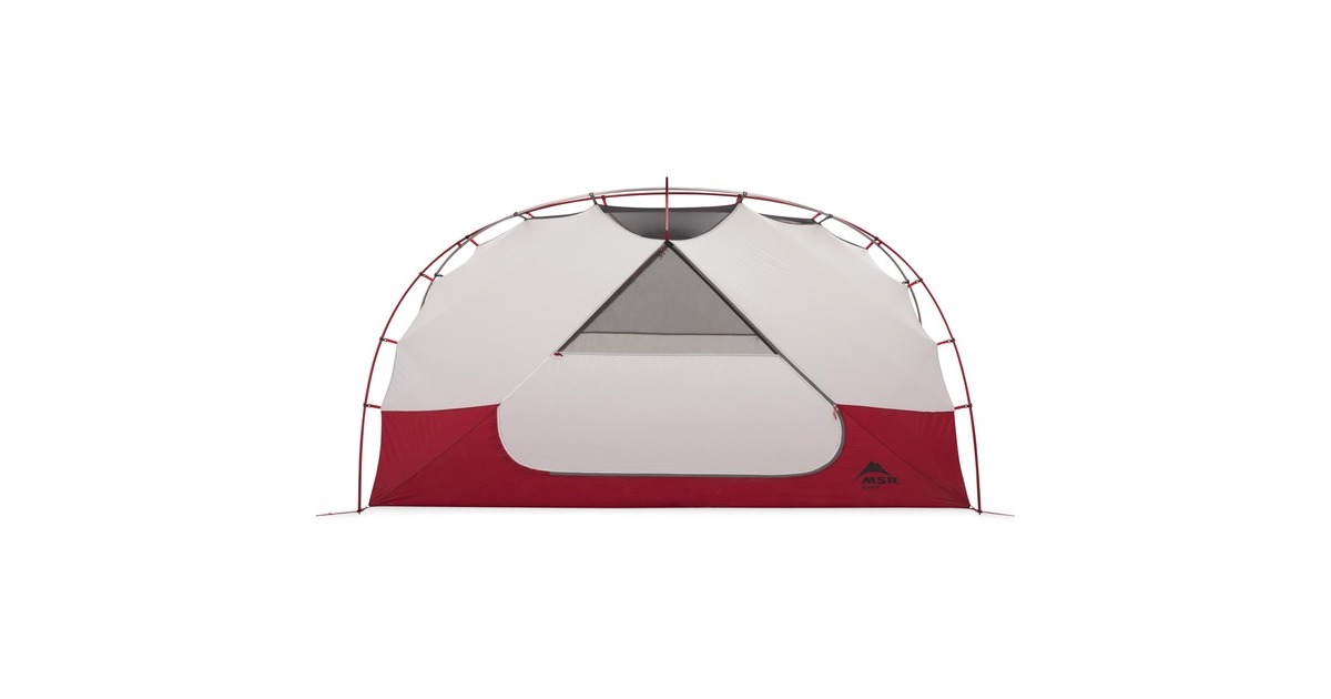 MSRElixir 4 Backpacking Tent  (Lichtgrijs/rood, Model 2021)