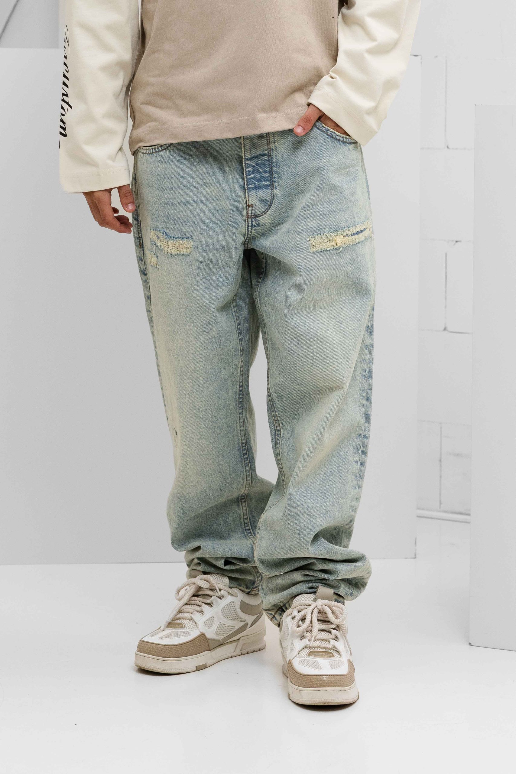 Pure Path The Aiden Jeans W1653 Heren Blauw/Groen